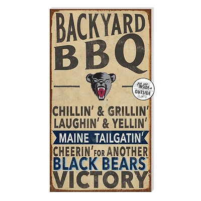 Brown Maine Black Bears 11'' x 20'' Indoor/Outdoor BBQ Sign