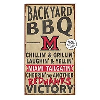 Brown Miami University RedHawks 11'' x 20'' Indoor/Outdoor BBQ Sign