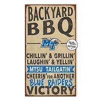 Brown MTSU Blue Raiders 11'' x 20'' Indoor/Outdoor BBQ Sign