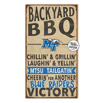 Brown MTSU Blue Raiders 11'' x 20'' Indoor/Outdoor BBQ Sign