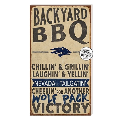 Brown Nevada Wolf Pack 11'' x 20'' Indoor/Outdoor BBQ Sign