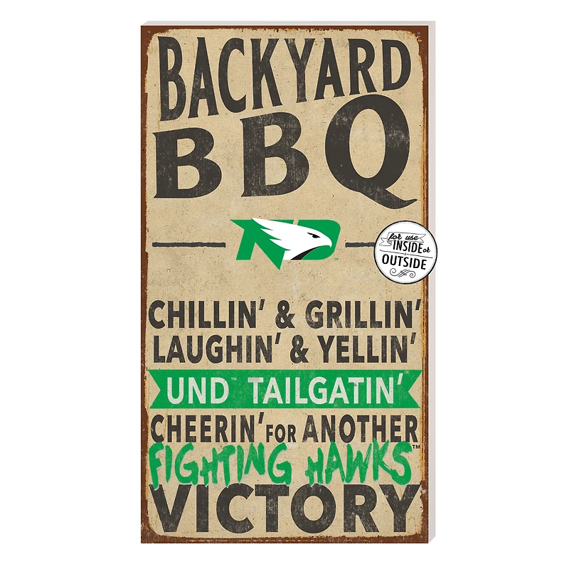 Brown North Dakota 11'' x 20'' Indoor/Outdoor BBQ Sign