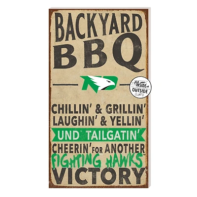 Brown North Dakota 11'' x 20'' Indoor/Outdoor BBQ Sign