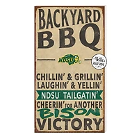 Brown NDSU Bison 11'' x 20'' Indoor/Outdoor BBQ Sign