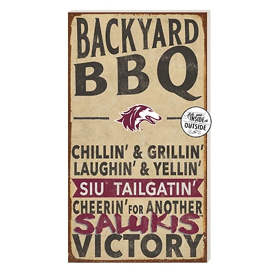 Brown Southern Illinois Salukis 11'' x 20'' Indoor/Outdoor BBQ Sign
