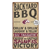 Brown Southern Illinois Salukis 11'' x 20'' Indoor/Outdoor BBQ Sign