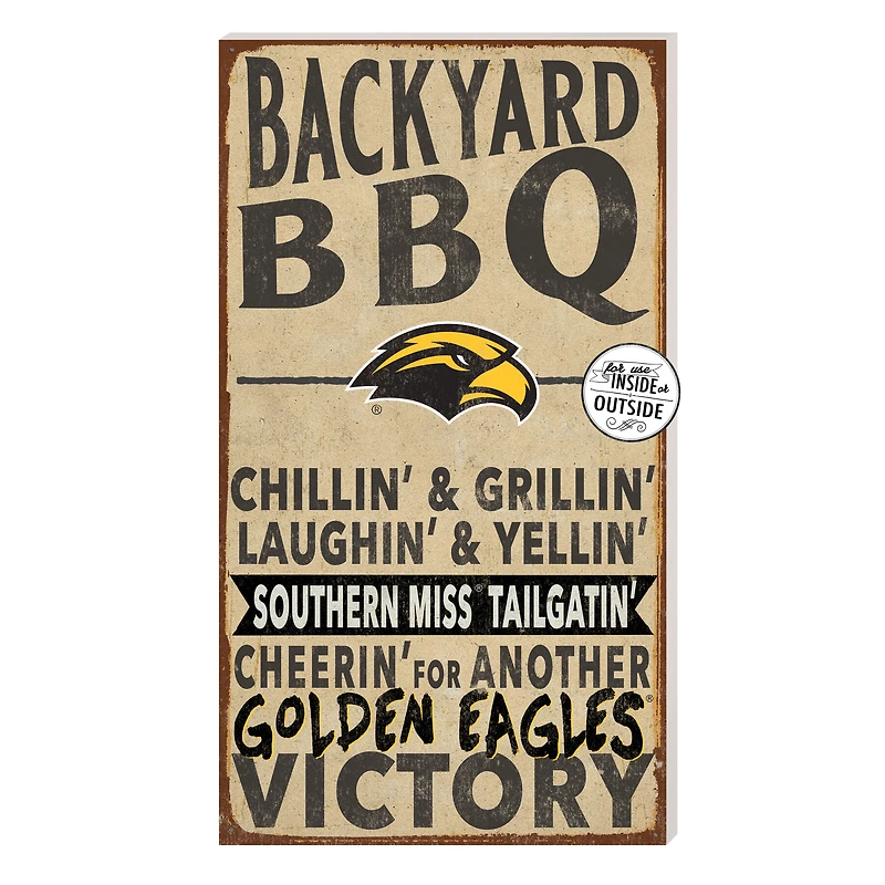 Brown Southern Miss Golden Eagles 11'' x 20'' Indoor/Outdoor BBQ Sign