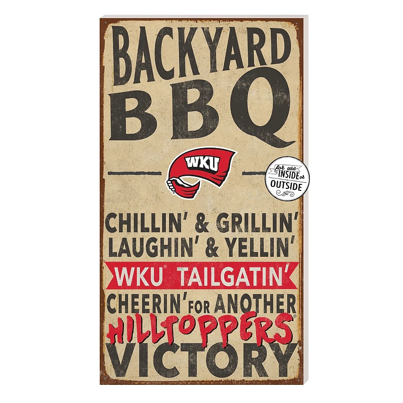 Brown Western Kentucky Hilltoppers 11'' x 20'' Indoor/Outdoor BBQ Sign