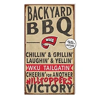 Brown Western Kentucky Hilltoppers 11'' x 20'' Indoor/Outdoor BBQ Sign
