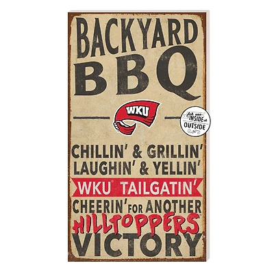 Brown Western Kentucky Hilltoppers 11'' x 20'' Indoor/Outdoor BBQ Sign