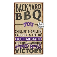 Brown TCU Horned Frogs 11'' x 20'' Indoor/Outdoor BBQ Sign