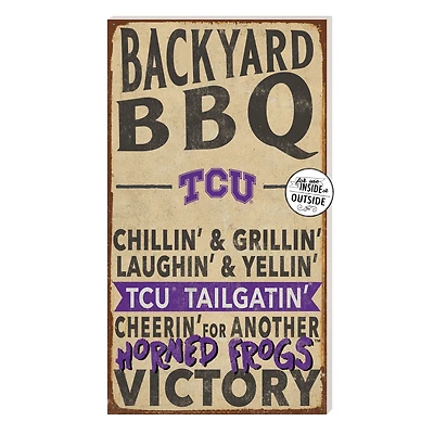 Brown TCU Horned Frogs 11'' x 20'' Indoor/Outdoor BBQ Sign