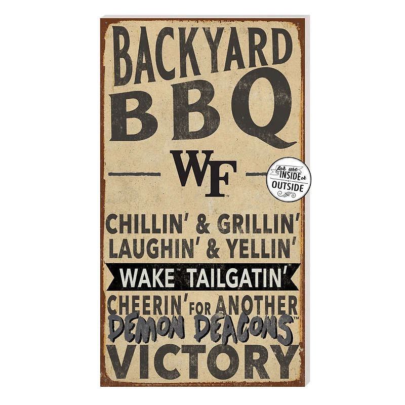 Brown Wake Forest Demon Deacons 11'' x 20'' Indoor/Outdoor BBQ Sign