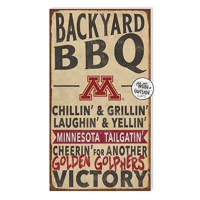 Brown Minnesota Golden Gophers 11'' x 20'' Indoor/Outdoor BBQ Sign