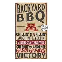 Brown Minnesota Golden Gophers 11'' x 20'' Indoor/Outdoor BBQ Sign