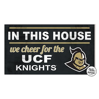 Black UCF Knights 11'' x 20'' Indoor/Outdoor In This House Sign