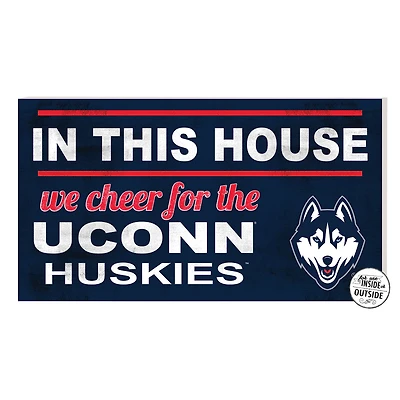 Navy UConn Huskies 11'' x 20'' Indoor/Outdoor In This House Sign