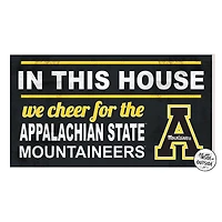 Black Appalachian State Mountaineers 11'' x 20'' Indoor/Outdoor In This House Sign