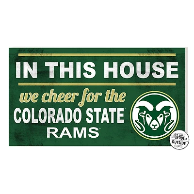 Green Colorado State Rams 11'' x 20'' Indoor/Outdoor In This House Sign