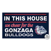 Navy Gonzaga Bulldogs 11'' x 20'' Indoor/Outdoor In This House Sign