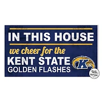 Navy Kent State Golden Flashes 11'' x 20'' Indoor/Outdoor In This House Sign