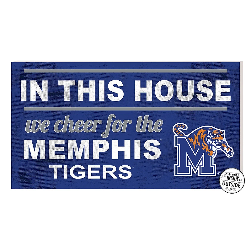 Royal Memphis Tigers 11'' x 20'' Indoor/Outdoor In This House Sign