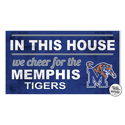 Royal Memphis Tigers 11'' x 20'' Indoor/Outdoor In This House Sign