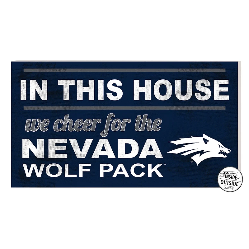 Navy Nevada Wolf Pack 11'' x 20'' Indoor/Outdoor In This House Sign