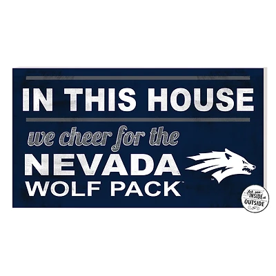 Navy Nevada Wolf Pack 11'' x 20'' Indoor/Outdoor In This House Sign