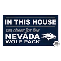 Navy Nevada Wolf Pack 11'' x 20'' Indoor/Outdoor In This House Sign