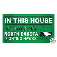 Green North Dakota 11'' x 20'' Indoor/Outdoor In This House Sign
