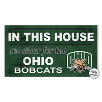 Green Ohio Bobcats 11'' x 20'' Indoor/Outdoor In This House Sign