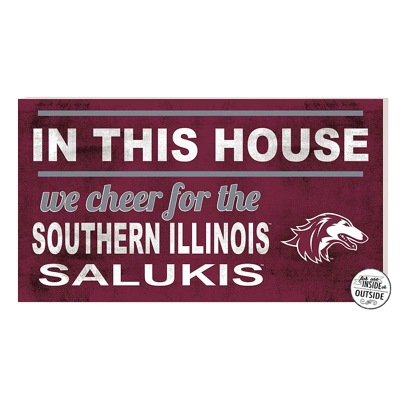 Maroon Southern Illinois Salukis 11'' x 20'' Indoor/Outdoor In This House Sign