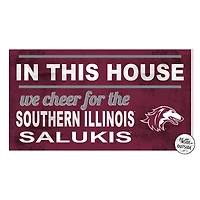 Maroon Southern Illinois Salukis 11'' x 20'' Indoor/Outdoor In This House Sign