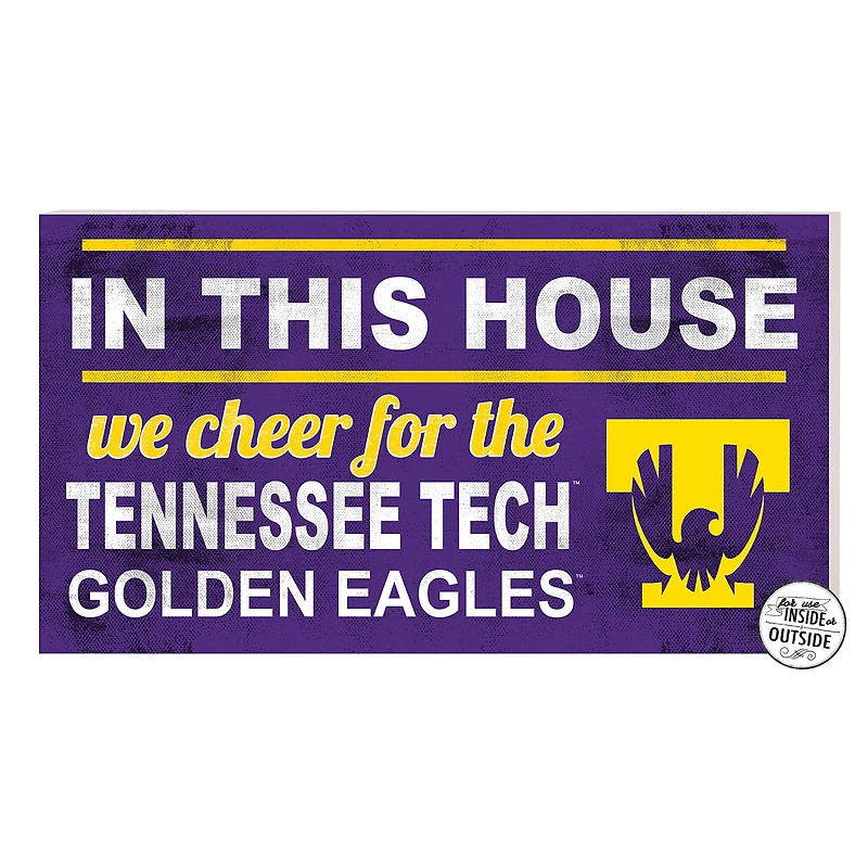 Purple Tennessee Tech Golden Eagles 11'' x 20'' Indoor/Outdoor In This House Sign