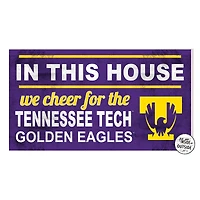 Purple Tennessee Tech Golden Eagles 11'' x 20'' Indoor/Outdoor In This House Sign