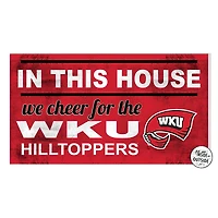 Red Western Kentucky Hilltoppers 11'' x 20'' Indoor/Outdoor In This House Sign