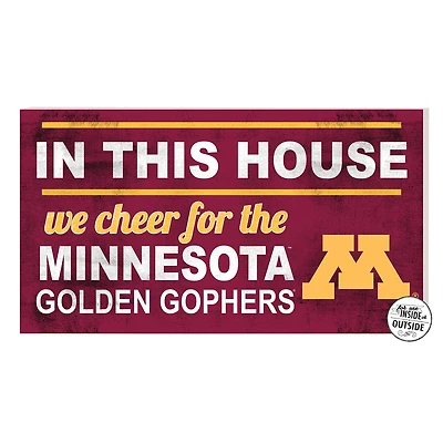 Maroon Minnesota Golden Gophers 11'' x 20'' Indoor/Outdoor In This House Sign