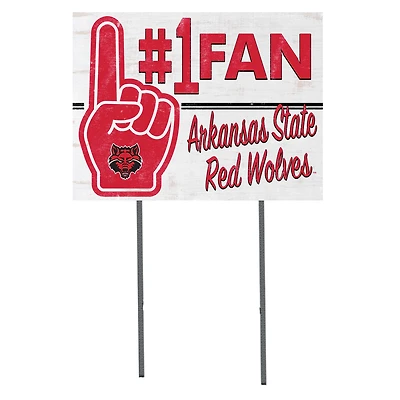 Arkansas State Red Wolves 18'' x 24'' #1 Fan Yard Sign