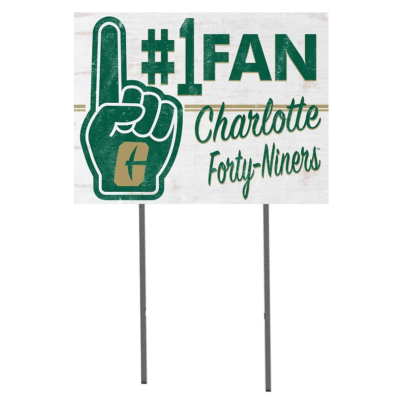 Charlotte 49ers 18'' x 24'' #1 Fan Yard Sign