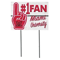 Miami University RedHawks 18'' x 24'' #1 Fan Yard Sign