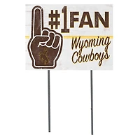 Wyoming Cowboys 18'' x 24'' #1 Fan Yard Sign