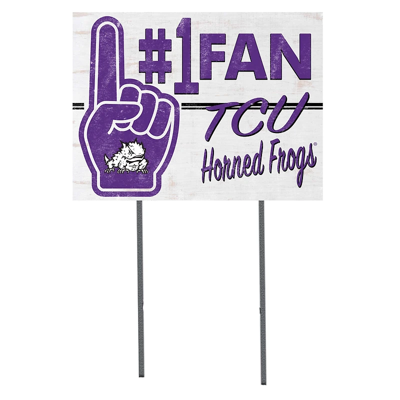 TCU Horned Frogs 18'' x 24'' #1 Fan Yard Sign
