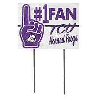TCU Horned Frogs 18'' x 24'' #1 Fan Yard Sign