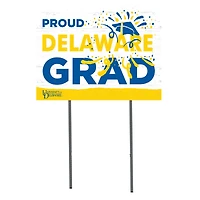 Delaware Fightin' Blue Hens 18'' x 24'' Proud Grad Yard Sign