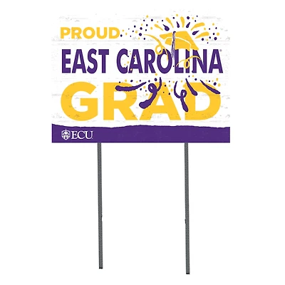 ECU Pirates 18'' x 24'' Proud Grad Yard Sign
