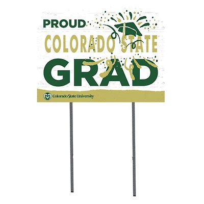 Colorado State Rams 18'' x 24'' Proud Grad Yard Sign