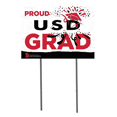 South Dakota Coyotes 18'' x 24'' Proud Grad Yard Sign