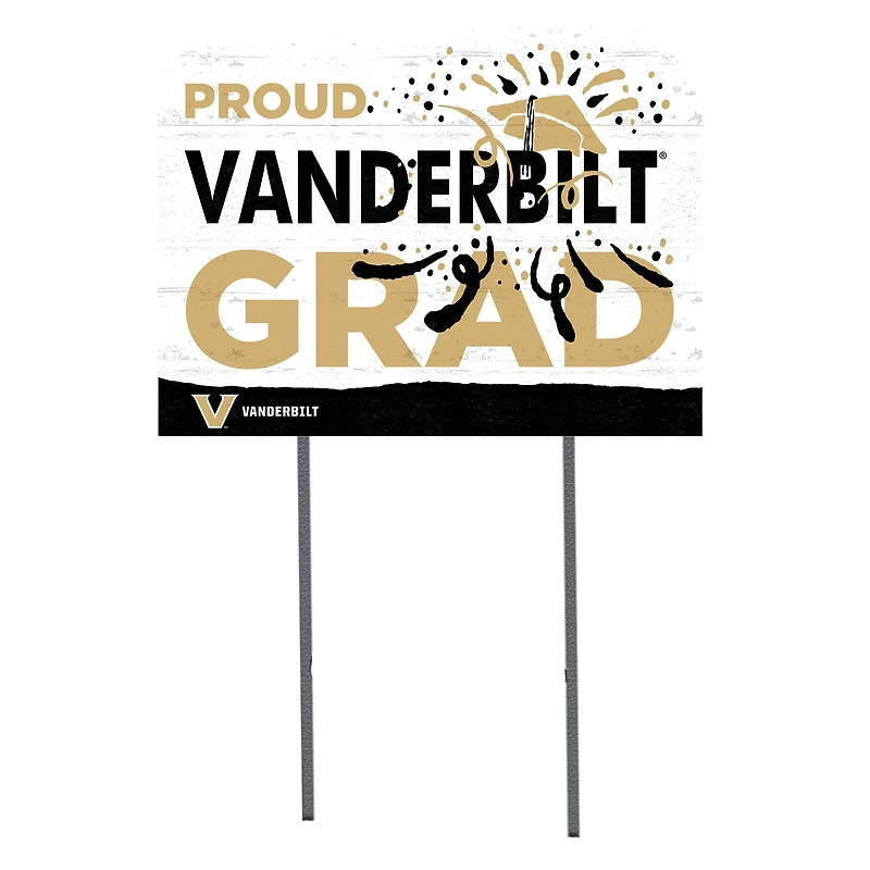 Vanderbilt Commodores 18'' x 24'' Proud Grad Yard Sign