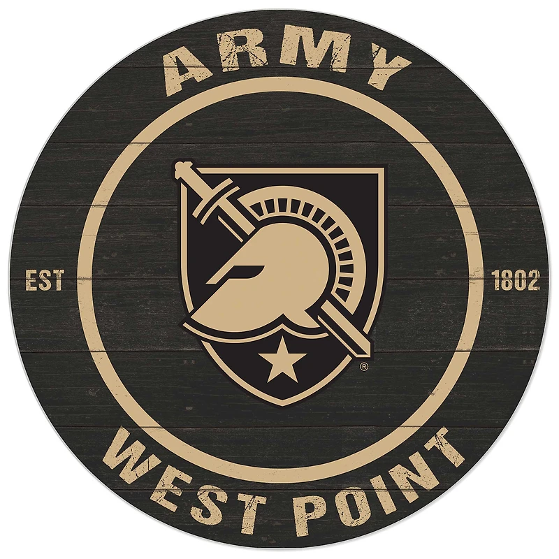 Army Black Knights 20'' x 20'' Indoor/Outdoor Circle Sign